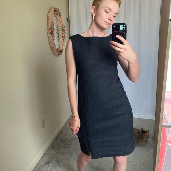 Tory Burch grey size small sheath dress - Picture 2 of 8